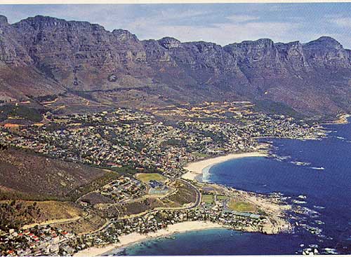 Aerial view of Campton and Camps Bay