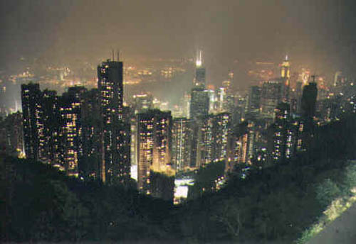 View from Victoria Peak by night 