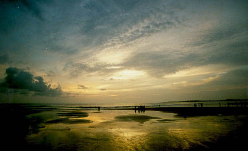 Sunset at a beach in Bombay