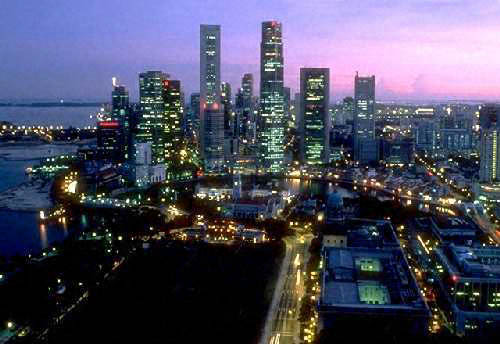Evening View of Singapore