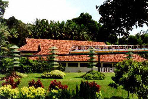 Monorail on Sentosa Island (Worlds Fair site) Singapore