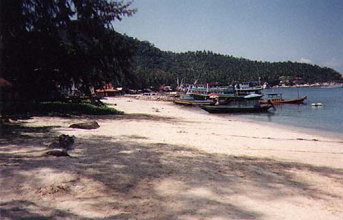 Ferry dock, southern tip of island