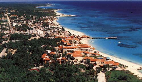 Aerial View Of Playa del Carmen