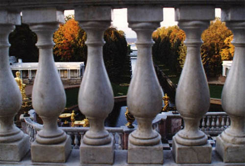  The view to the park of Petergof