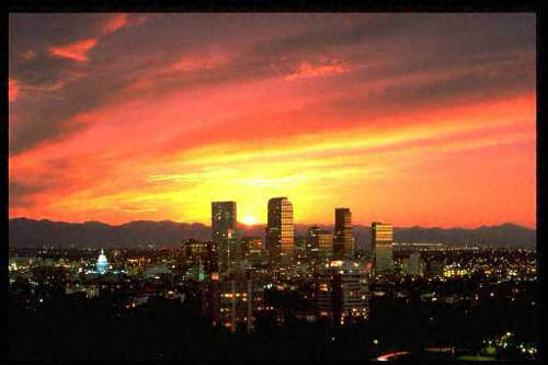 Denver Skyline at Sunset 